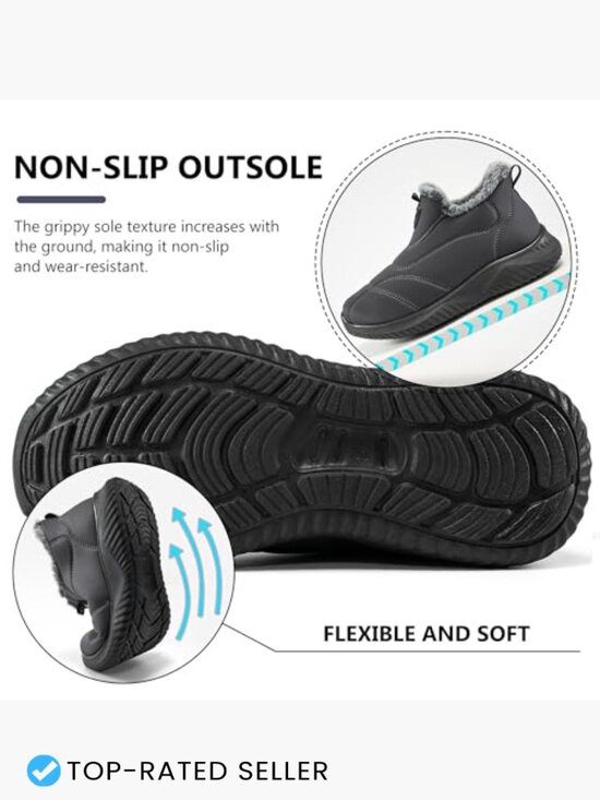 Amazon.com | Ladmiple Snow Boots For Women Waterproof Wide  Faux Fur Lined Slip On Ankle Booties Lightweight Snow Boots Winter Shoes